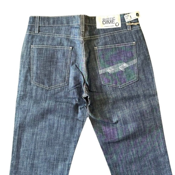 Rustic Dime Men's Slim Fit Rustic Indigo Zip Fly Stretch Jeans Size 32 NWT $60 - Picture 5 of 7